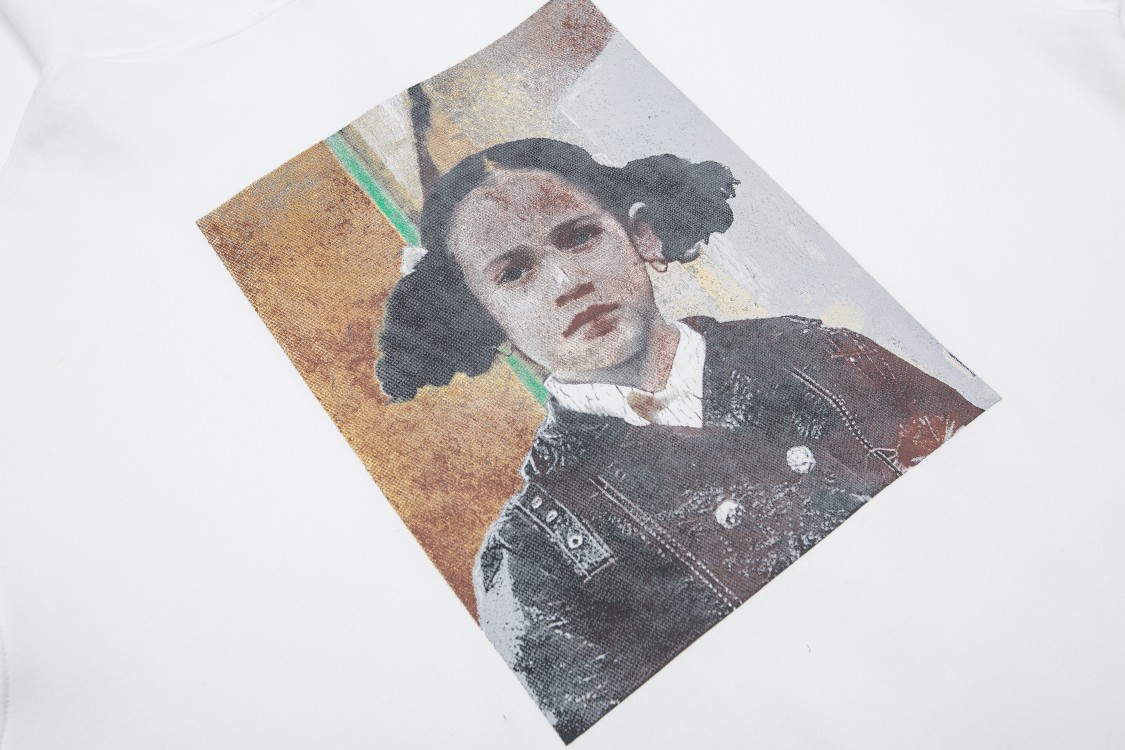 Fashionable Ivory White High Street Shirt with Black Stars in Various Sizes - 图片 9