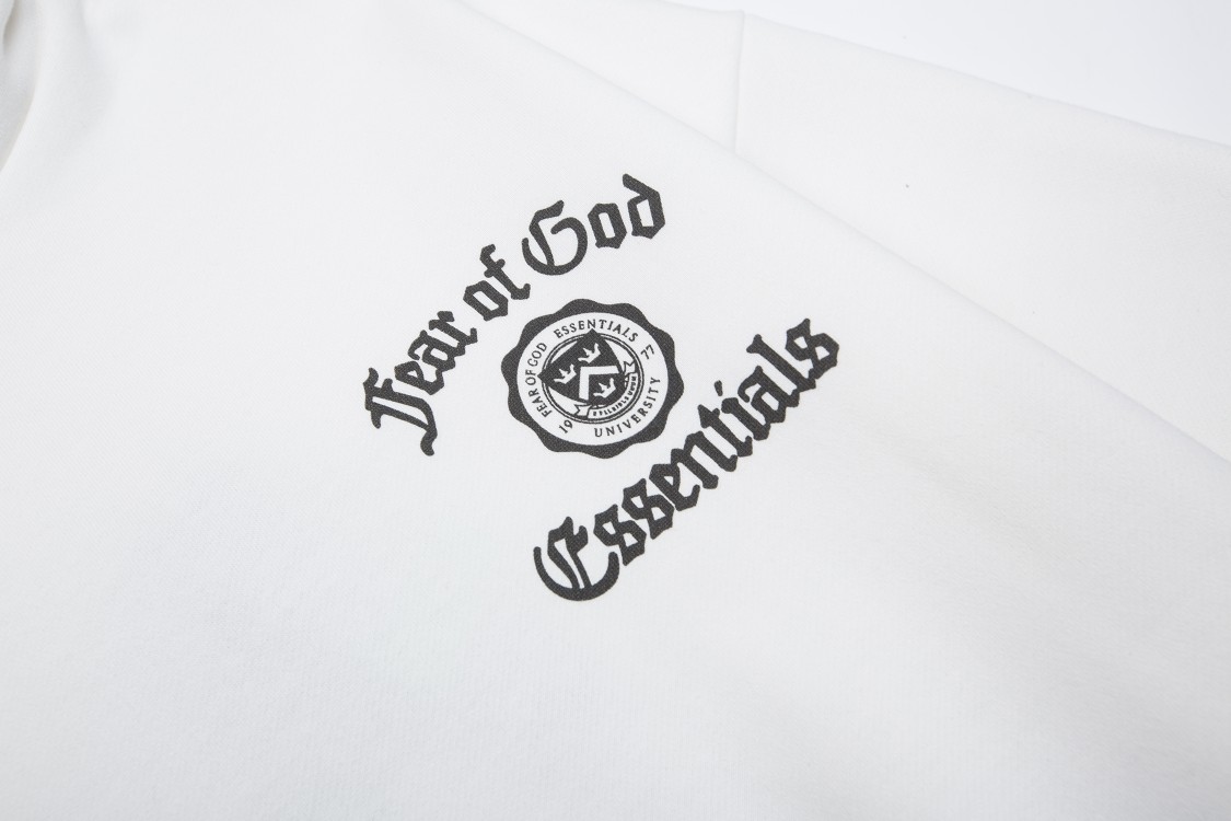 FEAR OF GOD Ivory White Hoodie with Star Pattern in Multiple Sizes - 图片 6