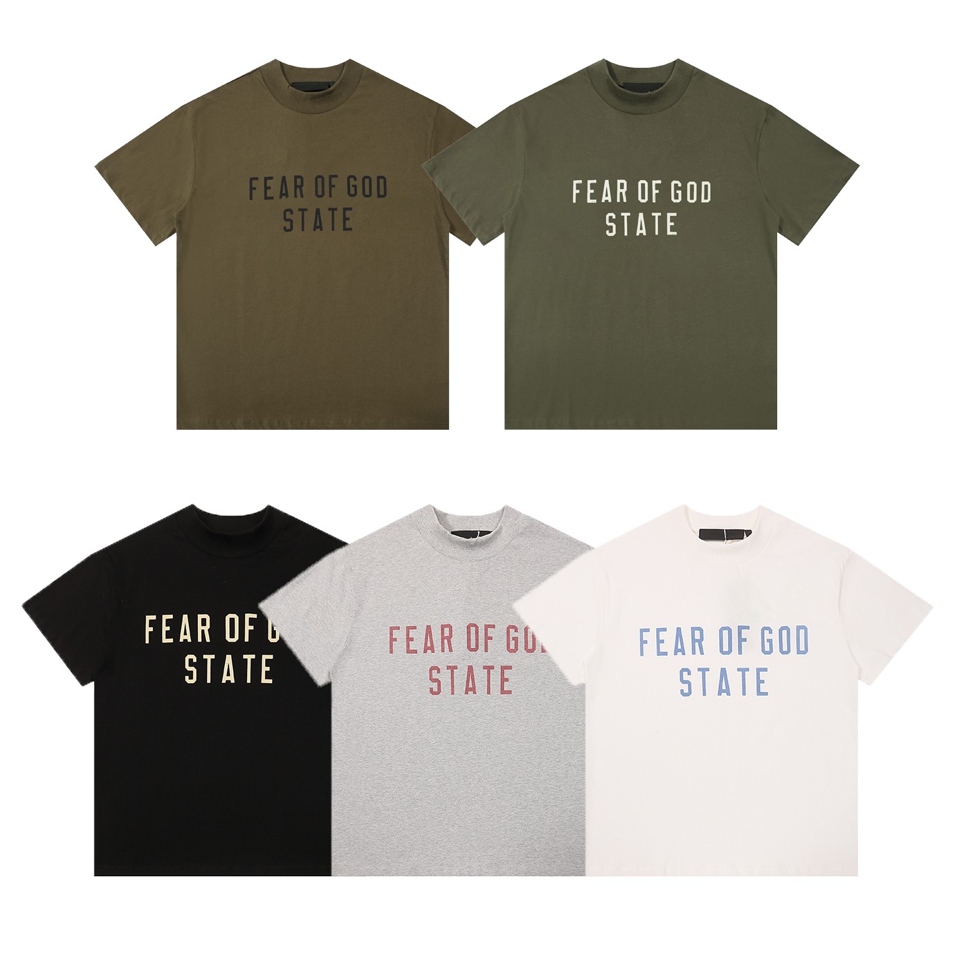 FEAR OF GOD ESSENTIALS 印花字母短袖T恤
款号：E2340# 
颜色：黑 ...