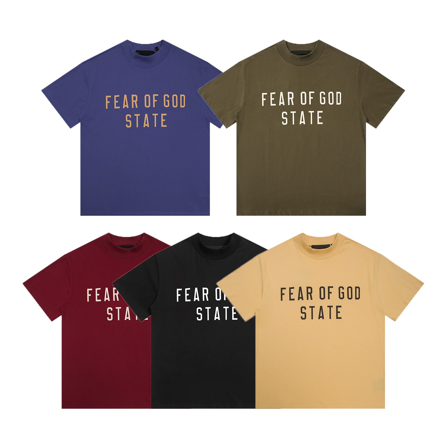 FEAR OF GOD ESSENTIALS STATE印花字母短袖T恤
款号：E2341# 
颜色：...