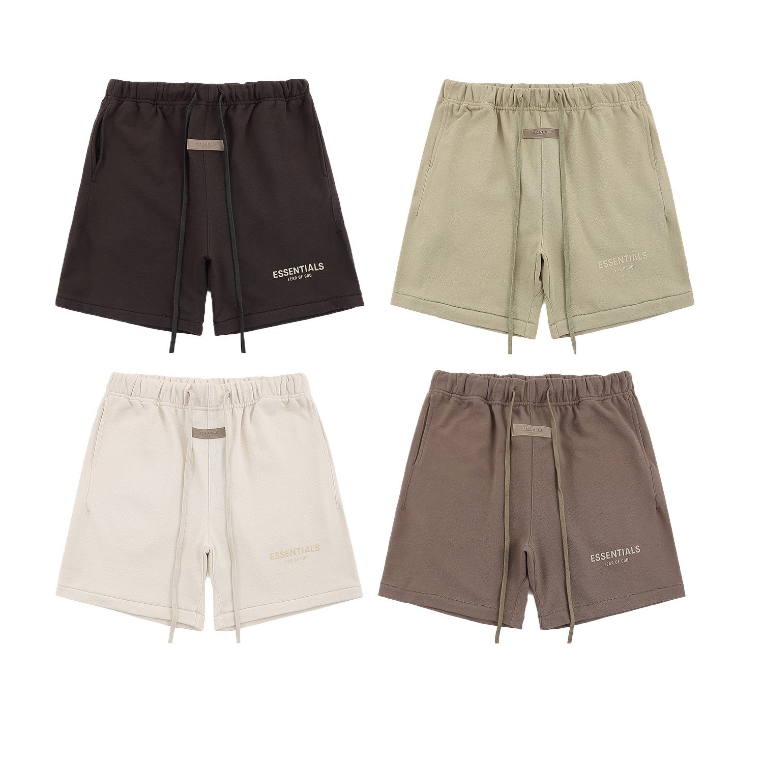 ESSENTIALS FOG夏季小标植绒短裤运动裤
款号：K210#  
颜色：铁...