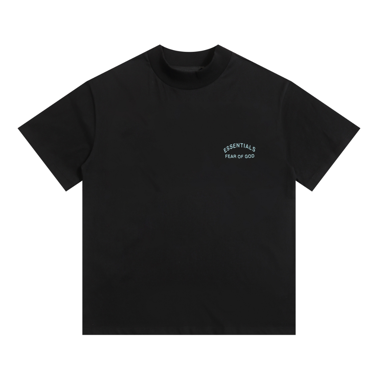 Fear of God Little Blue Stamp Pure Cotton T-shirt in Black and Light Gray, Sizes S-XL - 图片 4