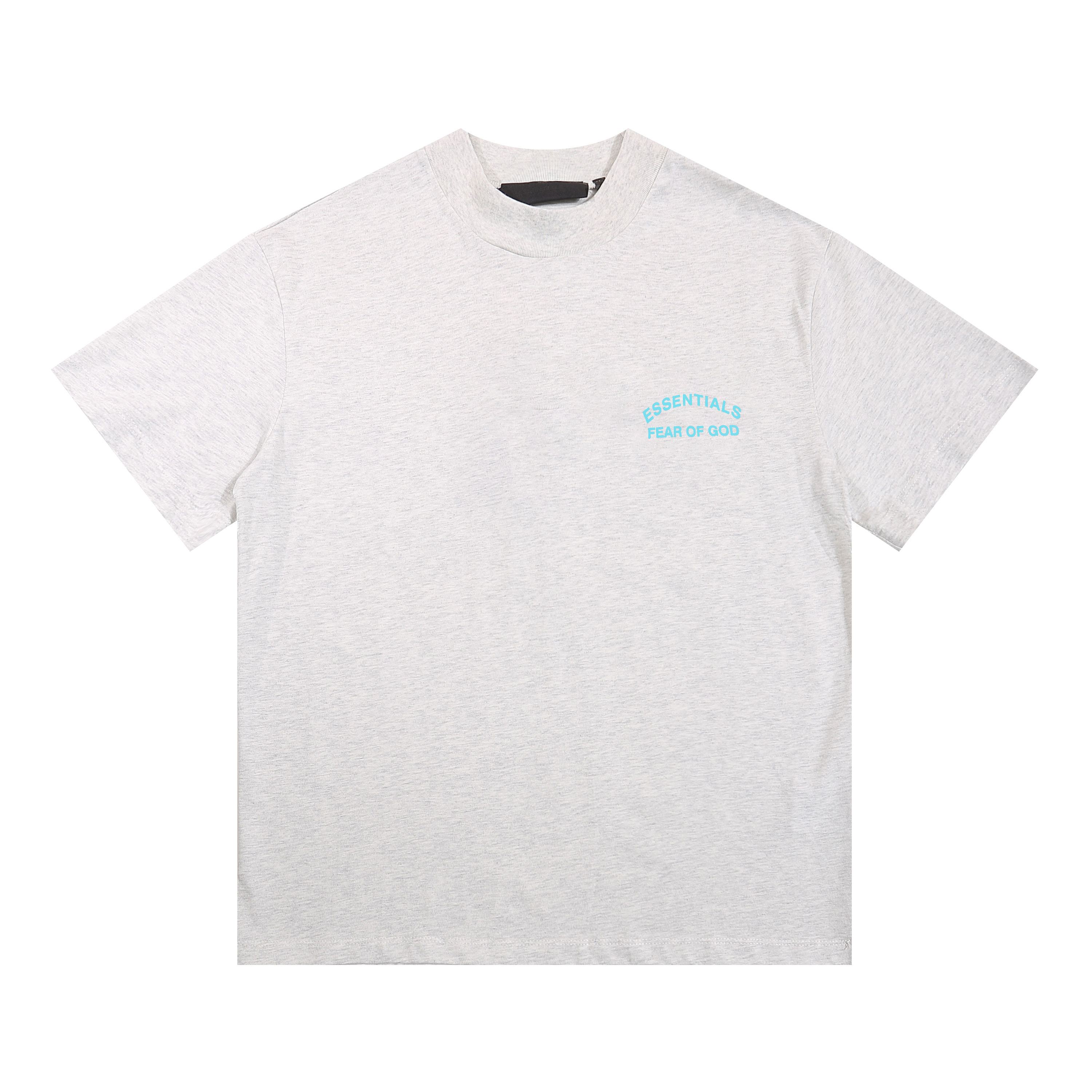 Fear of God Little Blue Stamp Pure Cotton T-shirt in Black and Light Gray, Sizes S-XL - 图片 2