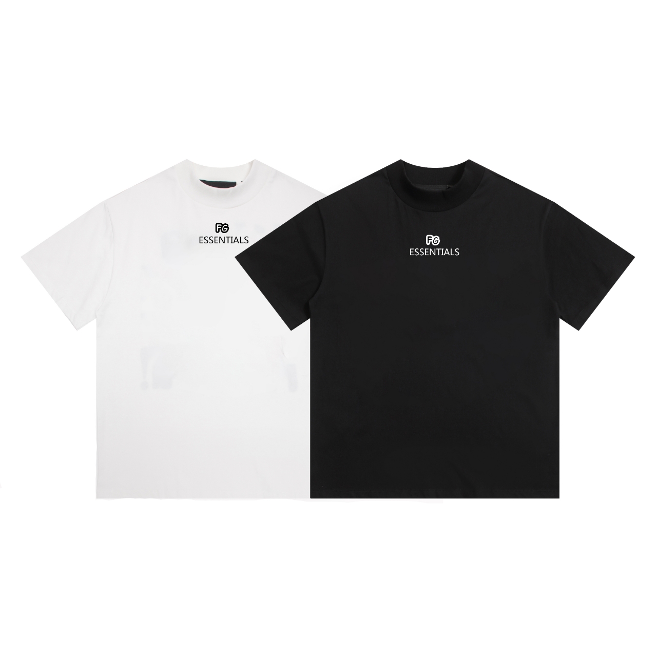 Embroidered FOG Designed Pure T-Shirt with Essentials in Black and White