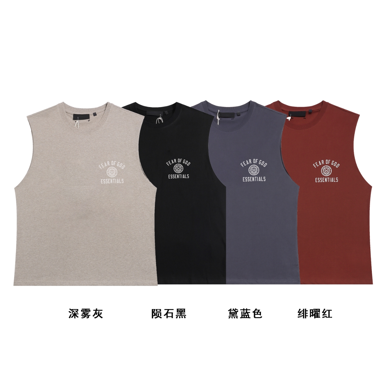 FOG Essentials 前小标图案印花百搭无袖T恤背心
款号：BX8830#  ...