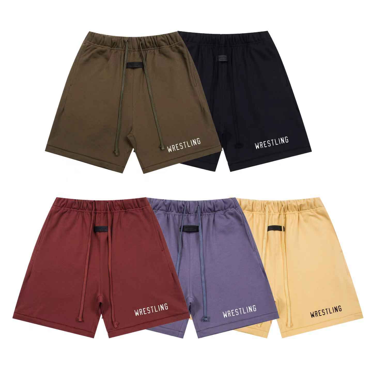 新品 FOG FEAR OF GOD  ESSENTIALS学院风印花字母短裤运动裤
款号...