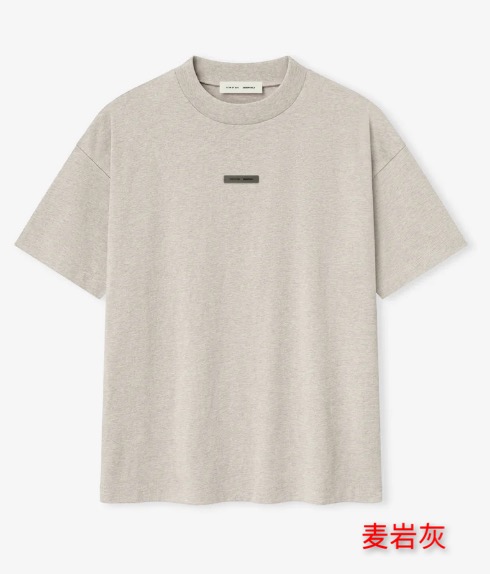 P69💰
FEAR OF GOD ESSENTIALS 前手工标新品百搭夏季短袖T恤
款号：E2393#  
颜色：黑色 深灰色 白色 麦岩灰 深麦灰 木棕色
工艺：前手工标➕后拉丝字母压花