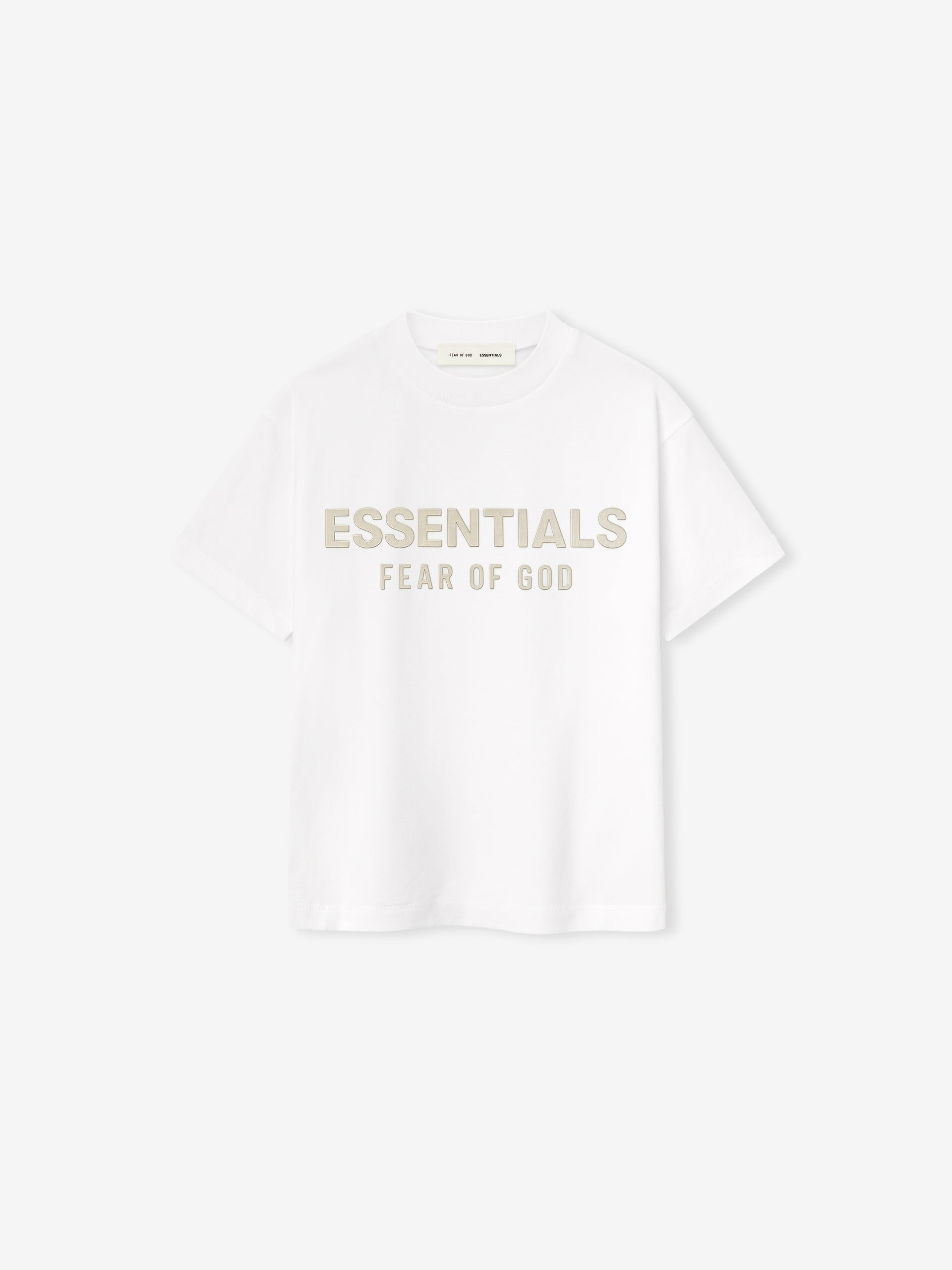 P69💰
Essentials Fear of God 拉丝字母压花FOG百搭新品短袖T恤
款号：E2399# 
颜色：黑色 白色 麦岩灰 深麦灰 木棕色
码数：S M L XL
