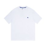 Burberry 7 Star
 Clothing Shirts & Blouses T-Shirt Embroidery Cotton Spring Collection Vintage Short Sleeve
