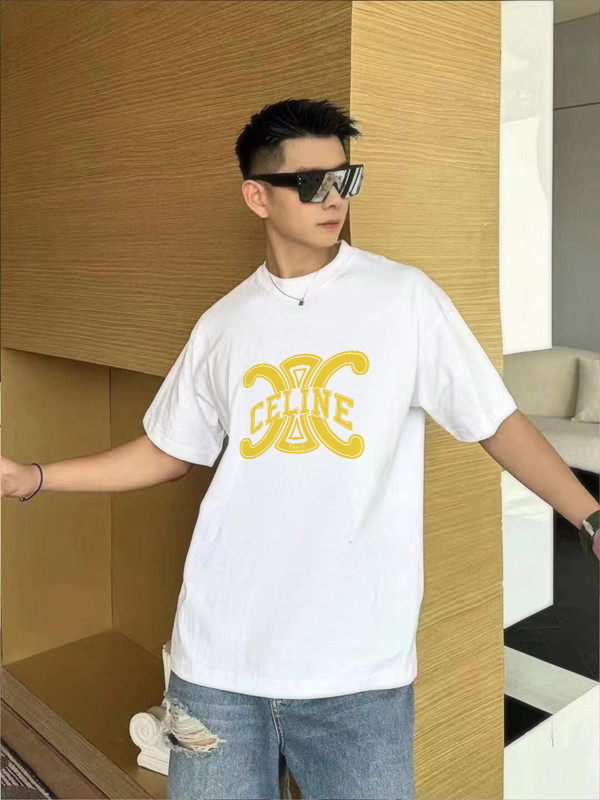 Celine Logo Print Short Sleeve T-Shirt - Trendy and Versatile Style 9 a1754412213399 0637