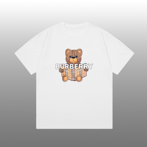 Burberry Bear Print Crew Neck Short Sleeve T-Shirt, Unisex Cotton Tee 1 Burberry Bear Print Crew Neck Short Sleeve T-Shirt, Unisex Cotton Tee