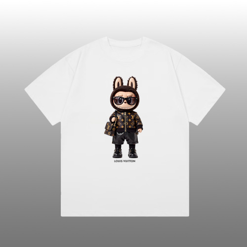 Louis Vuitton Printed Logo Short Sleeve T-Shirt Fashionable Unisex Style 1 Louis Vuitton Printed Logo Short Sleeve T-Shirt Fashionable Unisex Style