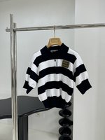 MiuMiu Buy
 Clothing Polo Black White Embroidery Cotton Knitting Spring/Summer Collection
