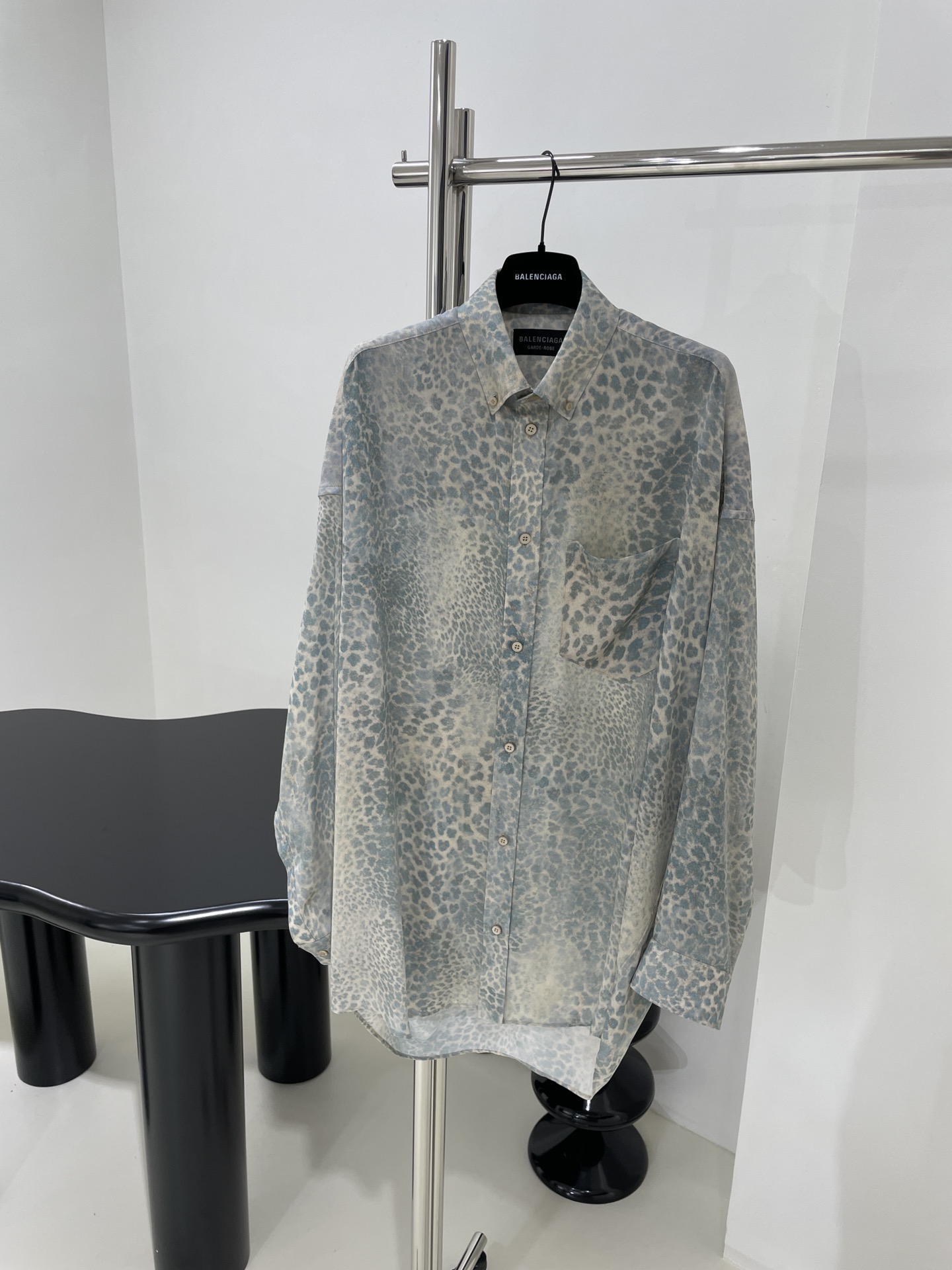 Counter Quality
 Balenciaga Clothing Shirts & Blouses Blue Leopard Print Unisex