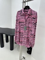 Balenciaga Clothing Shirts & Blouses Pink Unisex Poplin Fabric