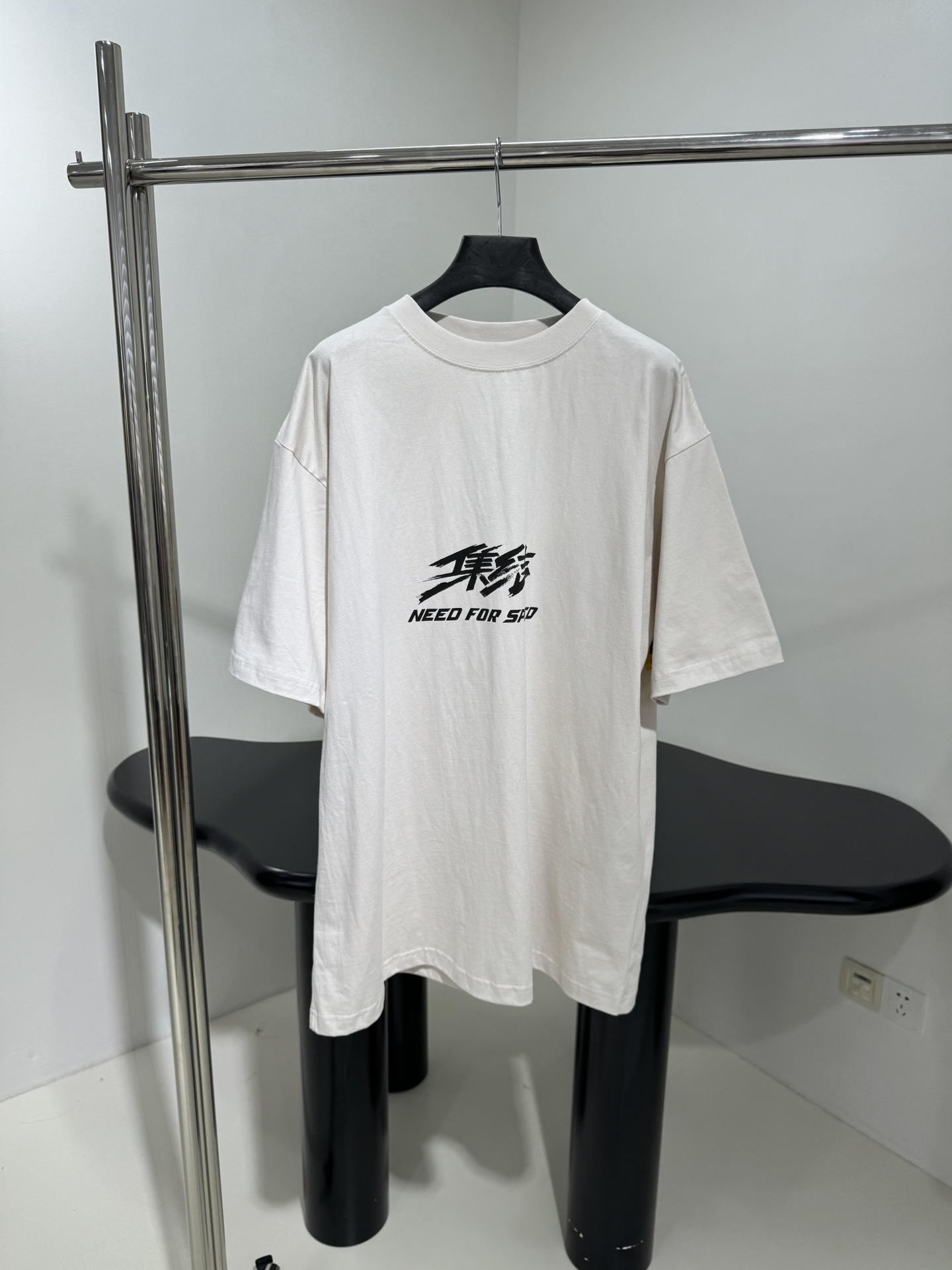 Balenciaga Abbigliamento T-Shirt Designer falso
 Nero Bianco Stampa Unisex Lavorazione a maglia Vintage