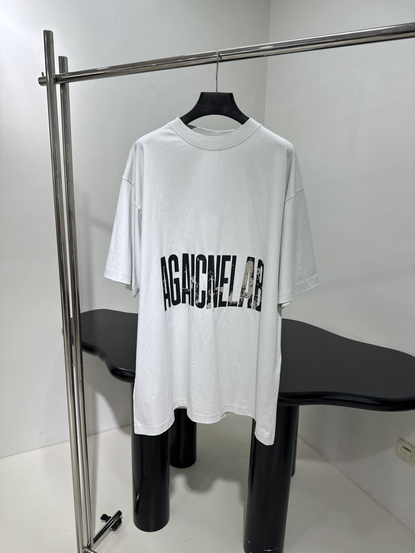 Balenciaga Ropa Camiseta Negro Gris Blanco Universal para hombres y mujeres Tejido Vintage