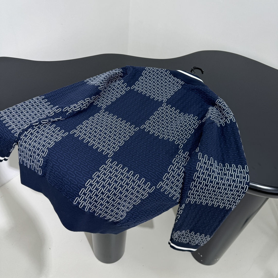 Dark Blue Single-Size Female Suit with Cotton Knitted Pilot Coat and Brand Prefix - 图片 9
