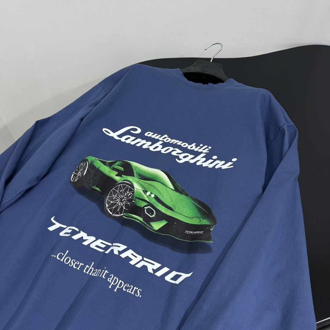 𝐵𝑎𝑙𝑒𝑛𝑐𝑖𝑎𝑔*25早春新品｜Automobili Lamborghini🛞联名合作廓形长袖T恤
独