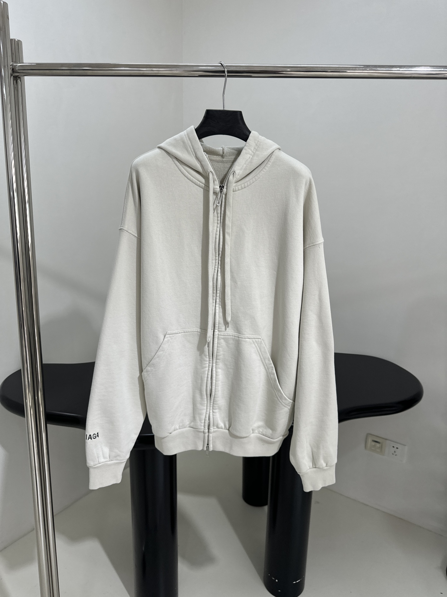 Balenciaga HIGH THERE + DRIPLEY Hoodie – Medium Fit, Vintage Wash