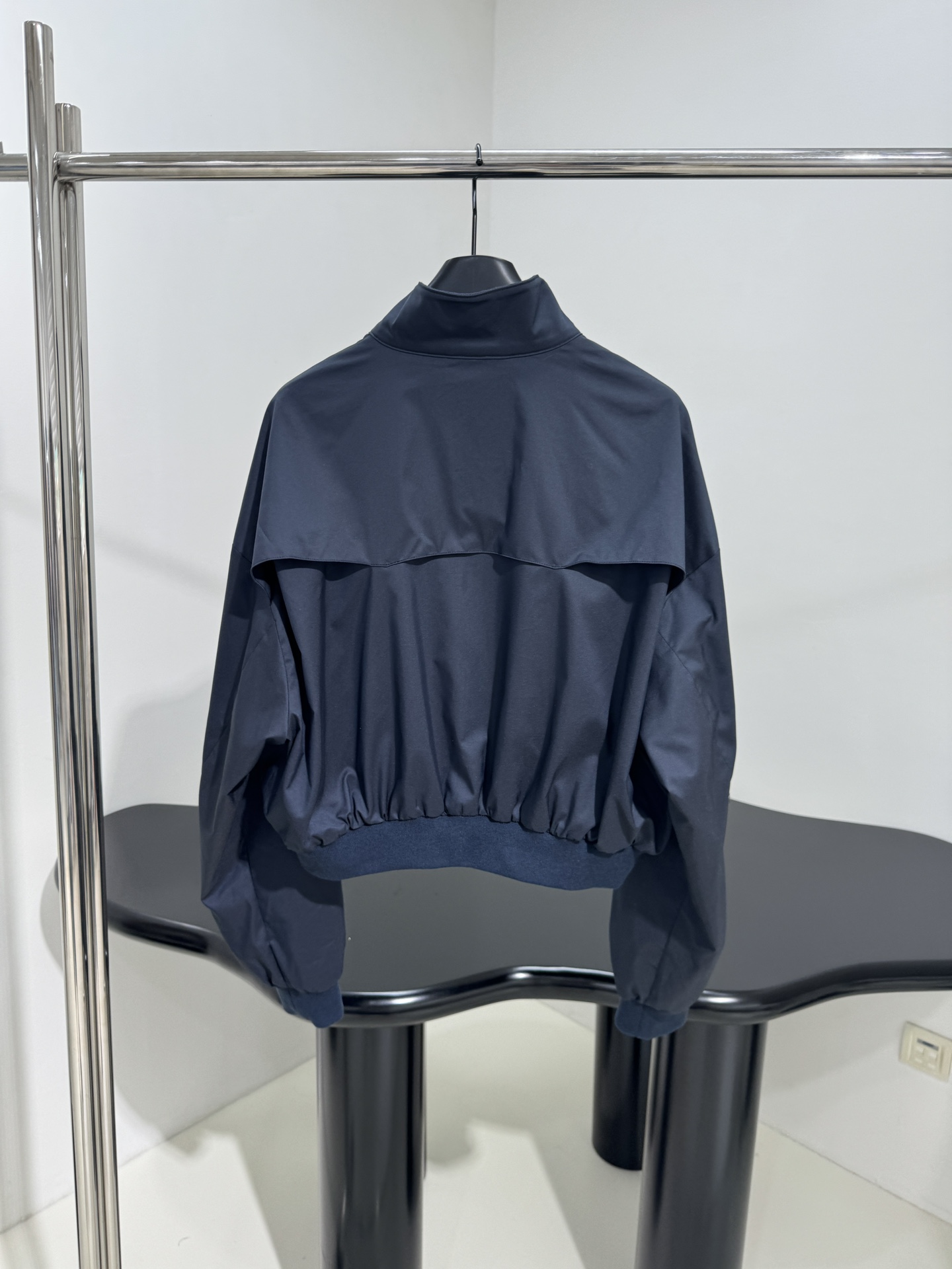 Miu Cotton Belted Jacket - Navy Blue Panama Cotton, Embroidered Logo, Unisex 4 i1747735904 1224 6