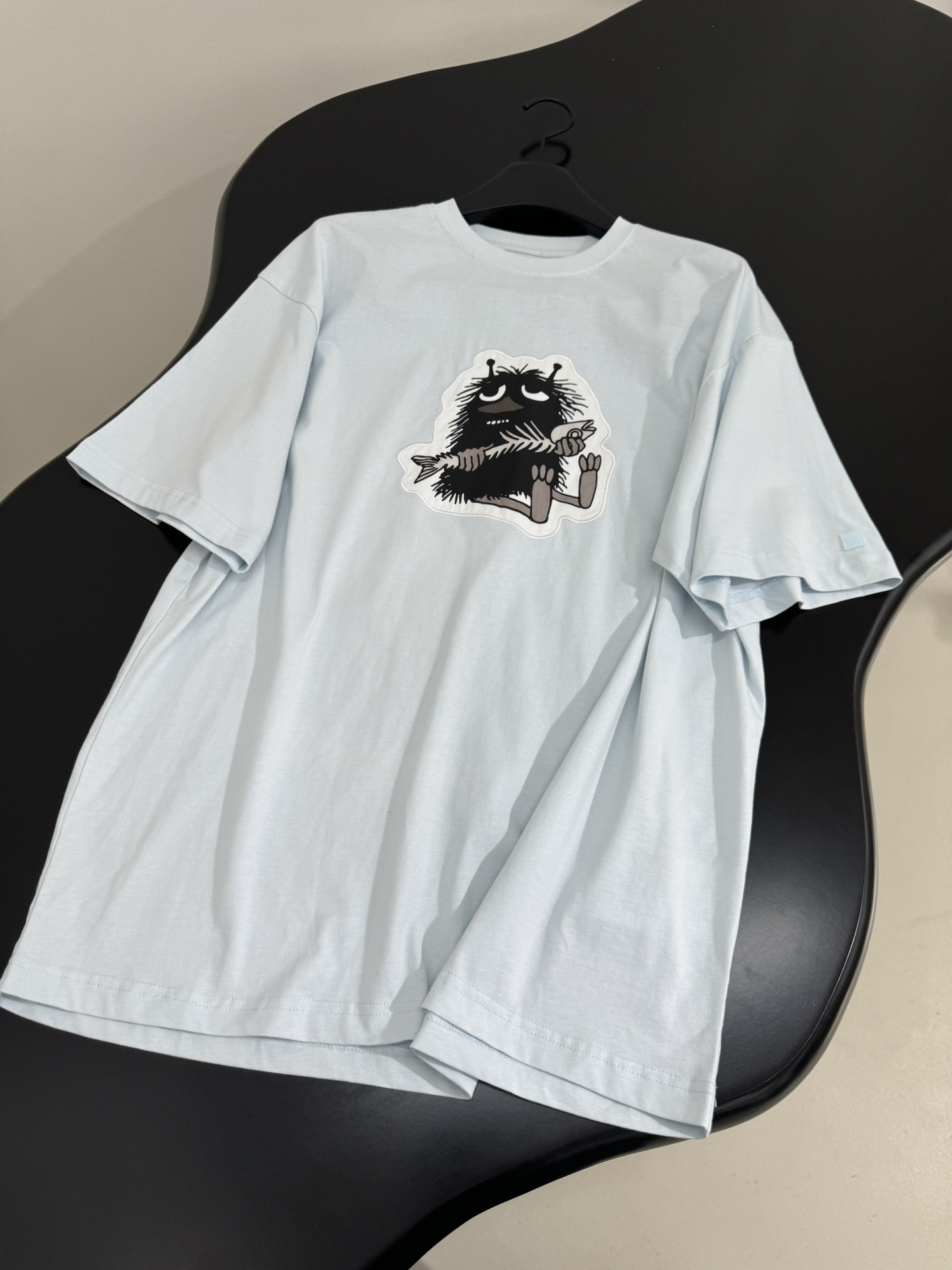 StudioX MOOMIN Cartoon T-Shirt: Cotton-Lined Fabric, Gender-Neutral Design, SkyBlue Color - 图片 5