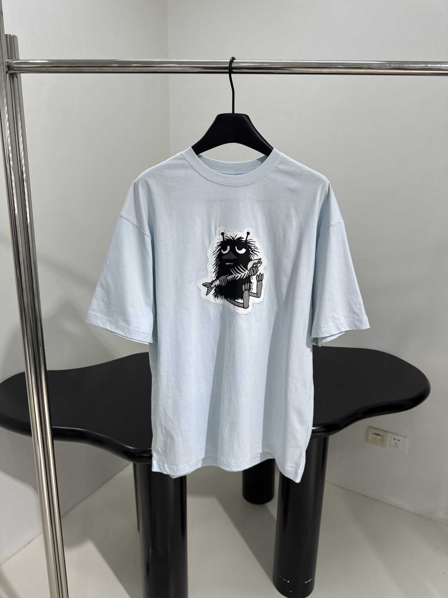 StudioX MOOMIN Cartoon T-Shirt: Cotton-Lined Fabric, Gender-Neutral Design, SkyBlue Color