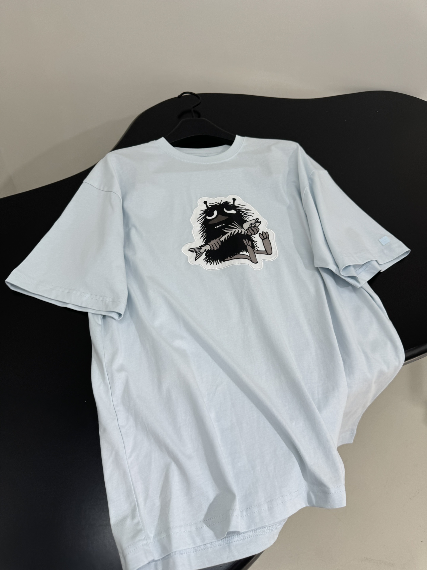 StudioX MOOMIN Cartoon T-Shirt: Cotton-Lined Fabric, Gender-Neutral Design, SkyBlue Color - 图片 8