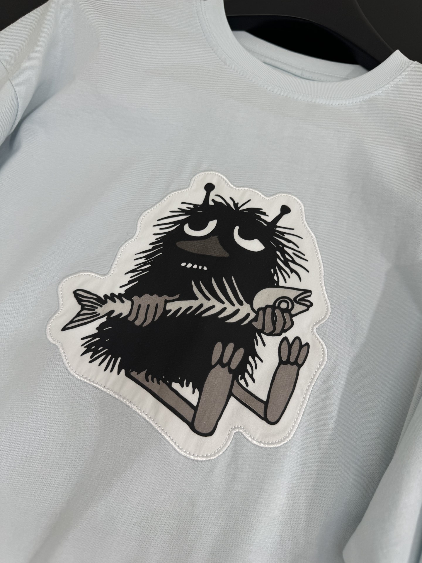 StudioX MOOMIN Cartoon T-Shirt: Cotton-Lined Fabric, Gender-Neutral Design, SkyBlue Color - 图片 7