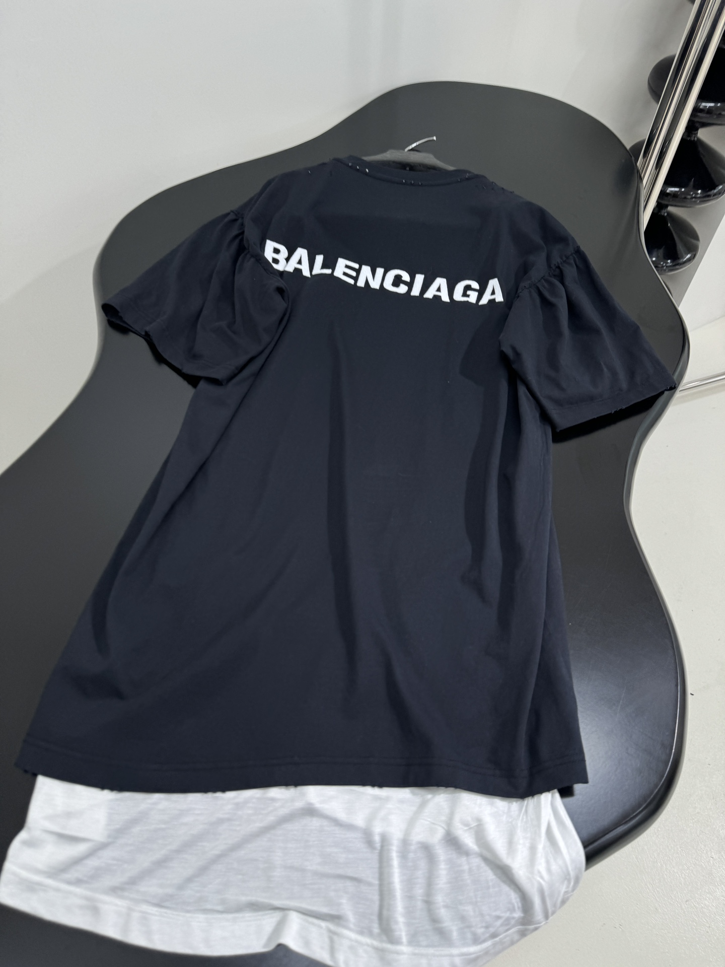 New Balenciaga Spring T-Shirts: Retro Design, Gender-Neutral, Black, Sm L Size - 图片 9