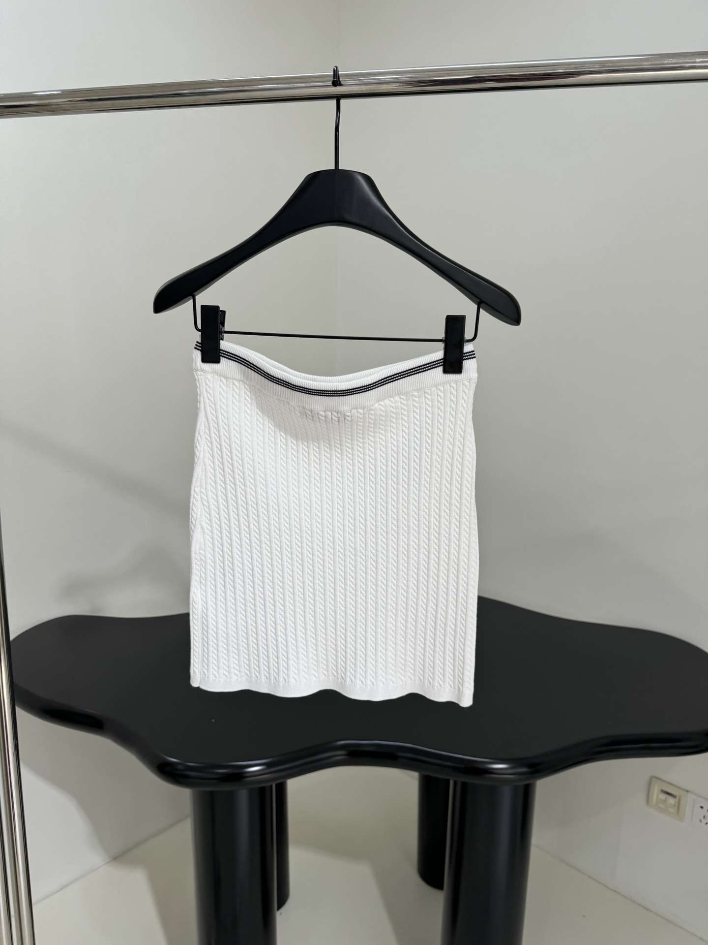 Miu Miu Wool Vest and Skirt Set - Striped Trim, Embroidered Logo, White 5 i1753443455 6751 2