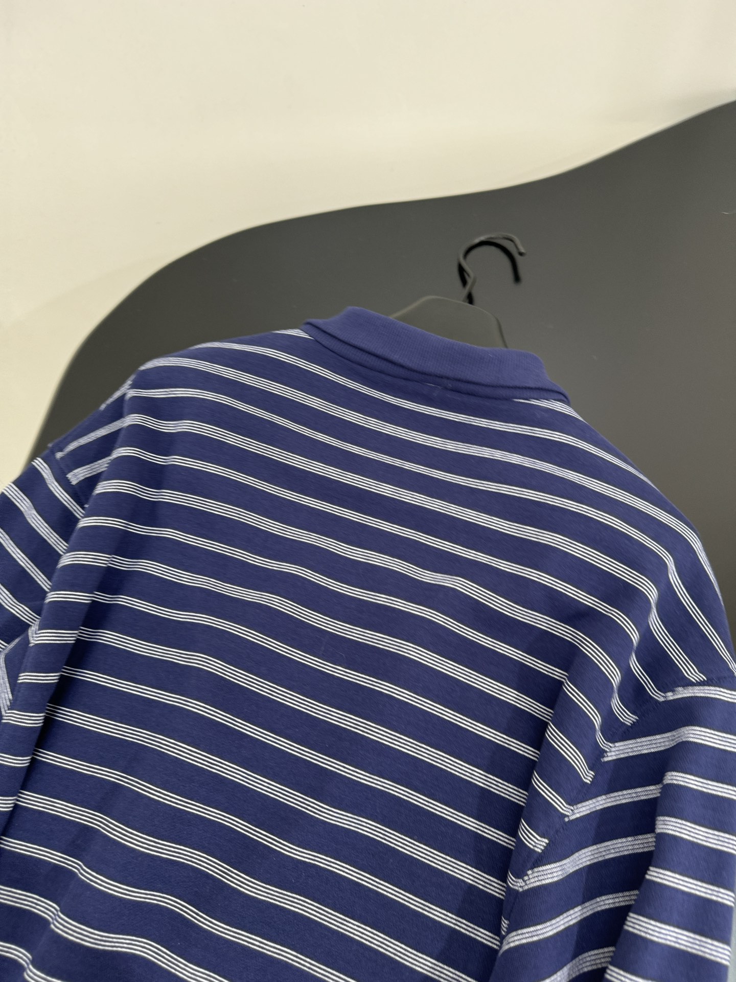 Striped Cotton Long Sleeve Polo Shirt with Embroidered Logo - Navy Blue 10 i1753443524 5334 6