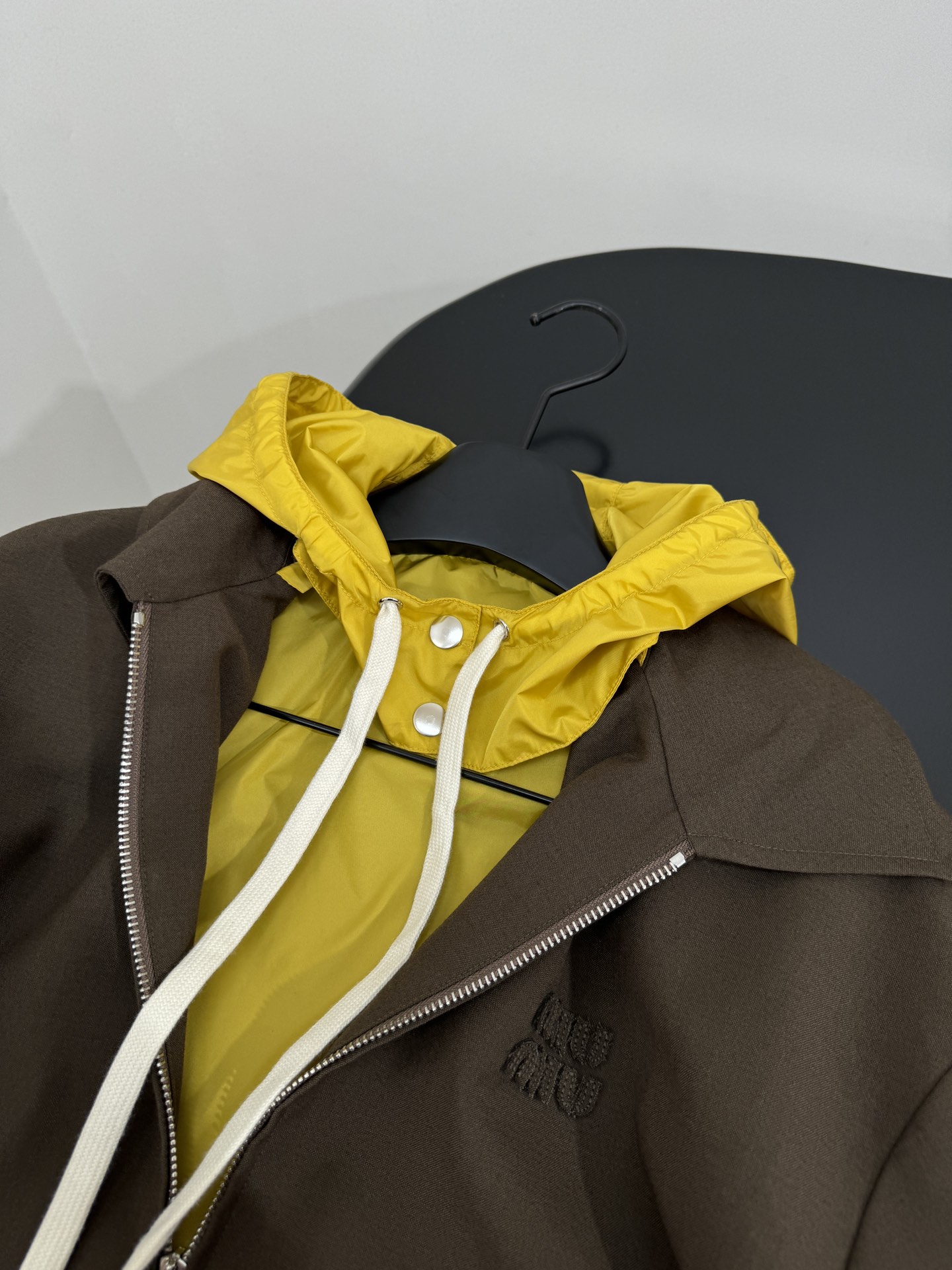 MIU MIU Chocolate Brown Fleece & Pongee Jacket - Unisex Varsity Style 7 i1753443599 3038 3