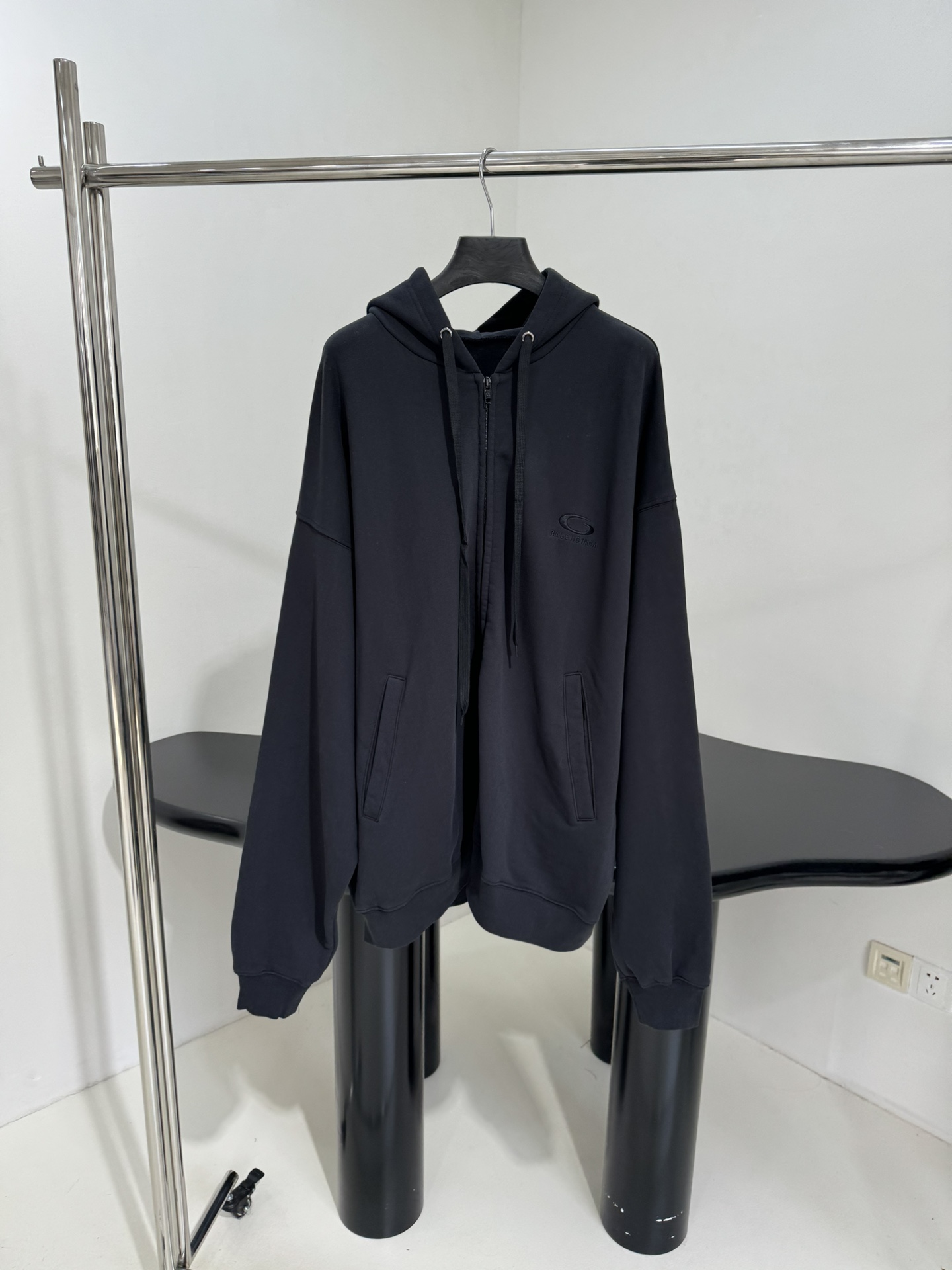 Balenciaga Loop Sports Icon Oversized Hoodie – Vintage Black/Green