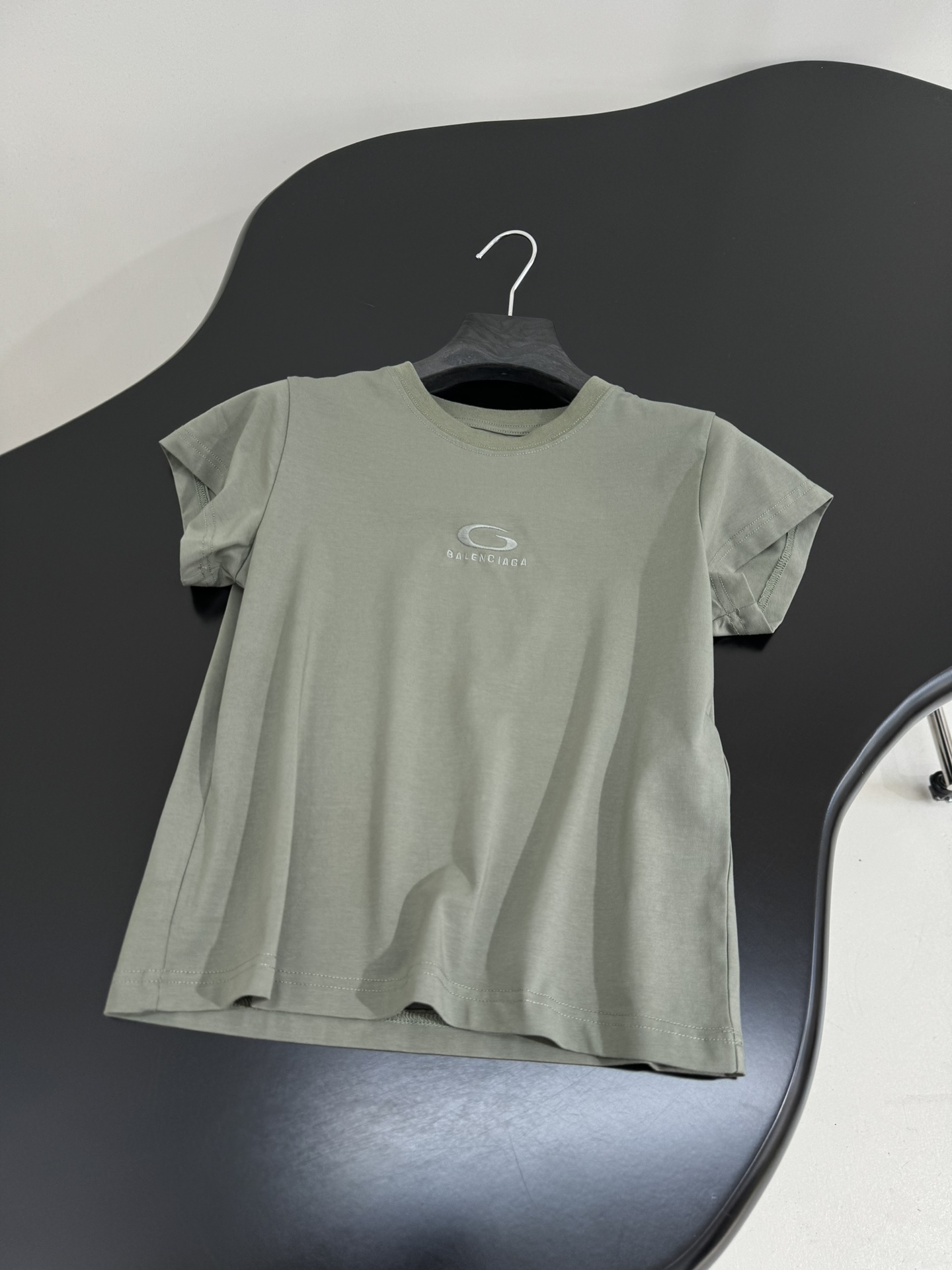 Balenciaga Loop Sports Icon Slim Fit T-Shirt - Vintage Grey Green 5 i1760609933 7381 0
