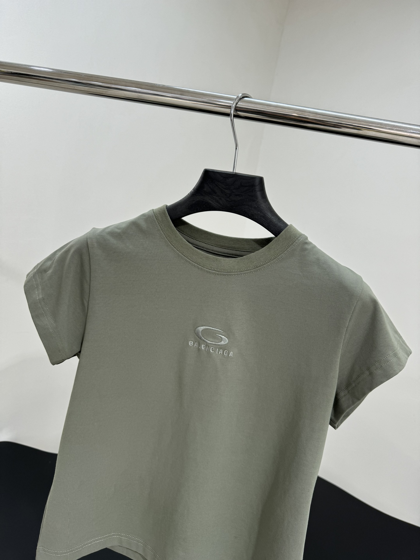 Balenciaga Loop Sports Icon Slim Fit T-Shirt - Vintage Grey Green 3 i1760609933 9984 8