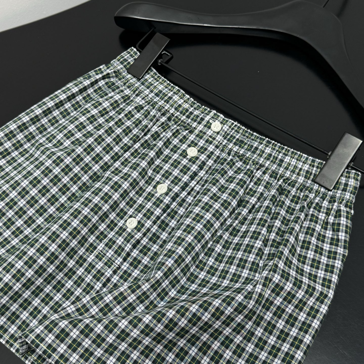 Miu Miu Green Plaid Shirt Skirt Set