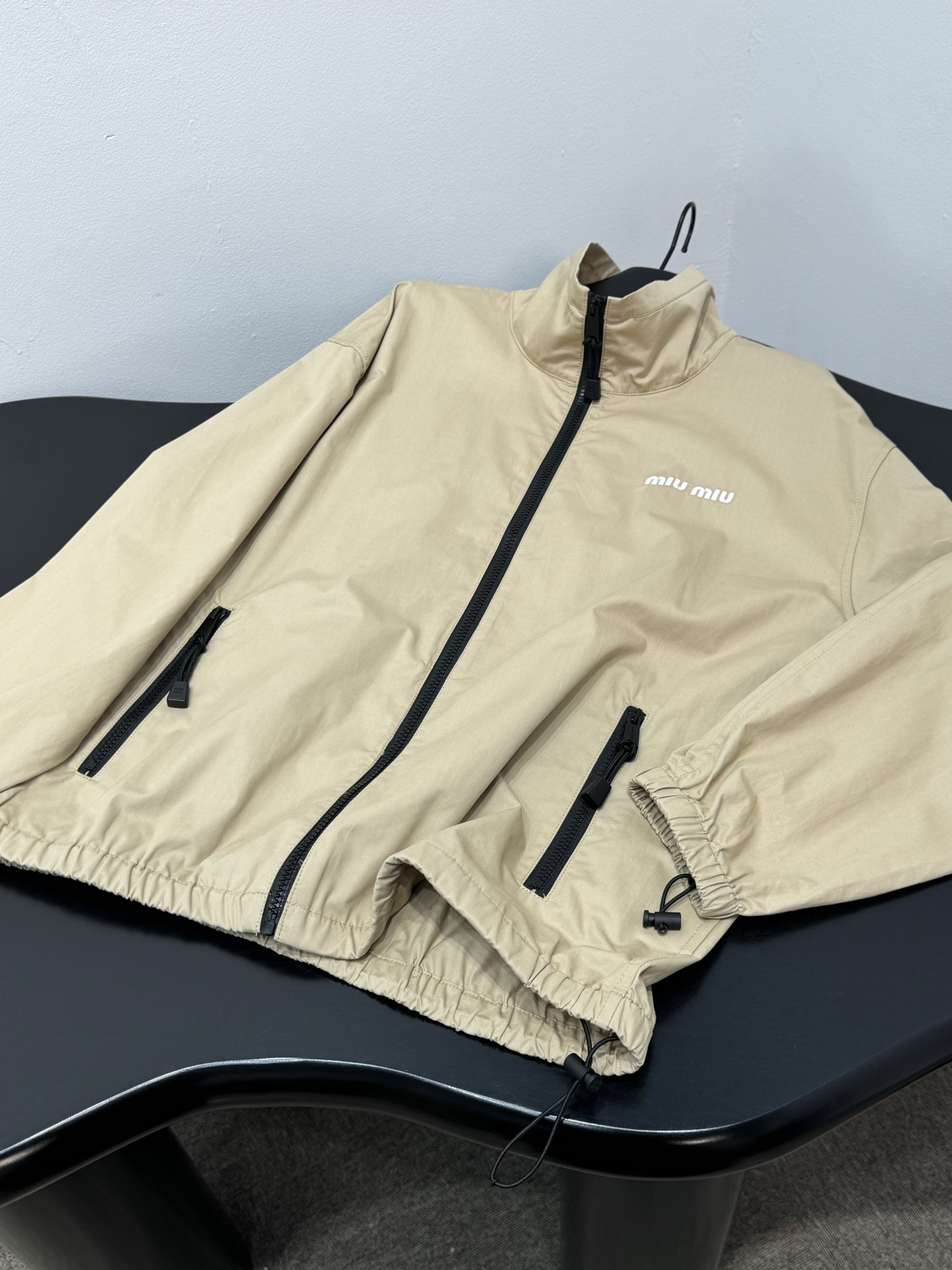 Miu Miu Khaki Zip-Up Tracksuit Set
