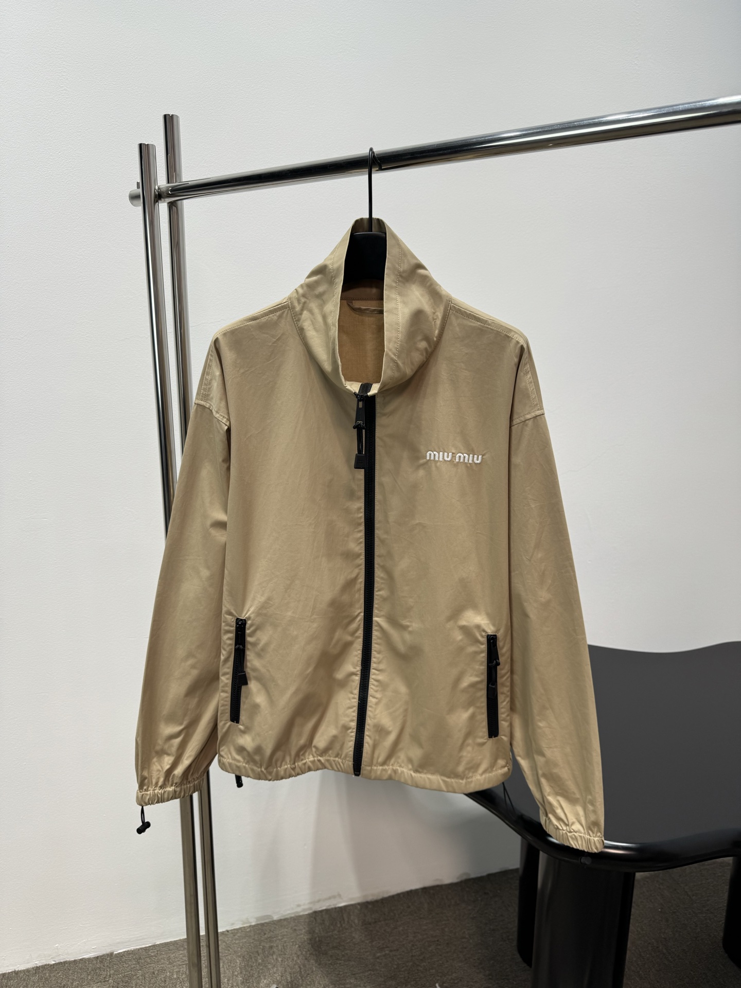Miu Miu Khaki Zip-Up Tracksuit Set
