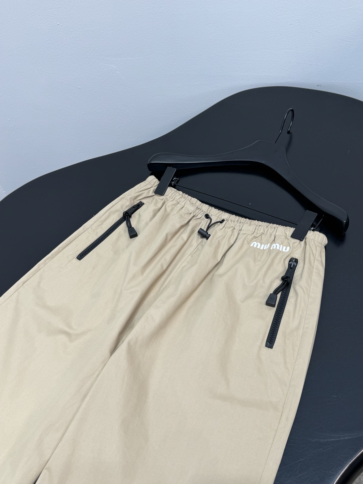 Miu Miu Khaki Zip-Up Tracksuit Set
