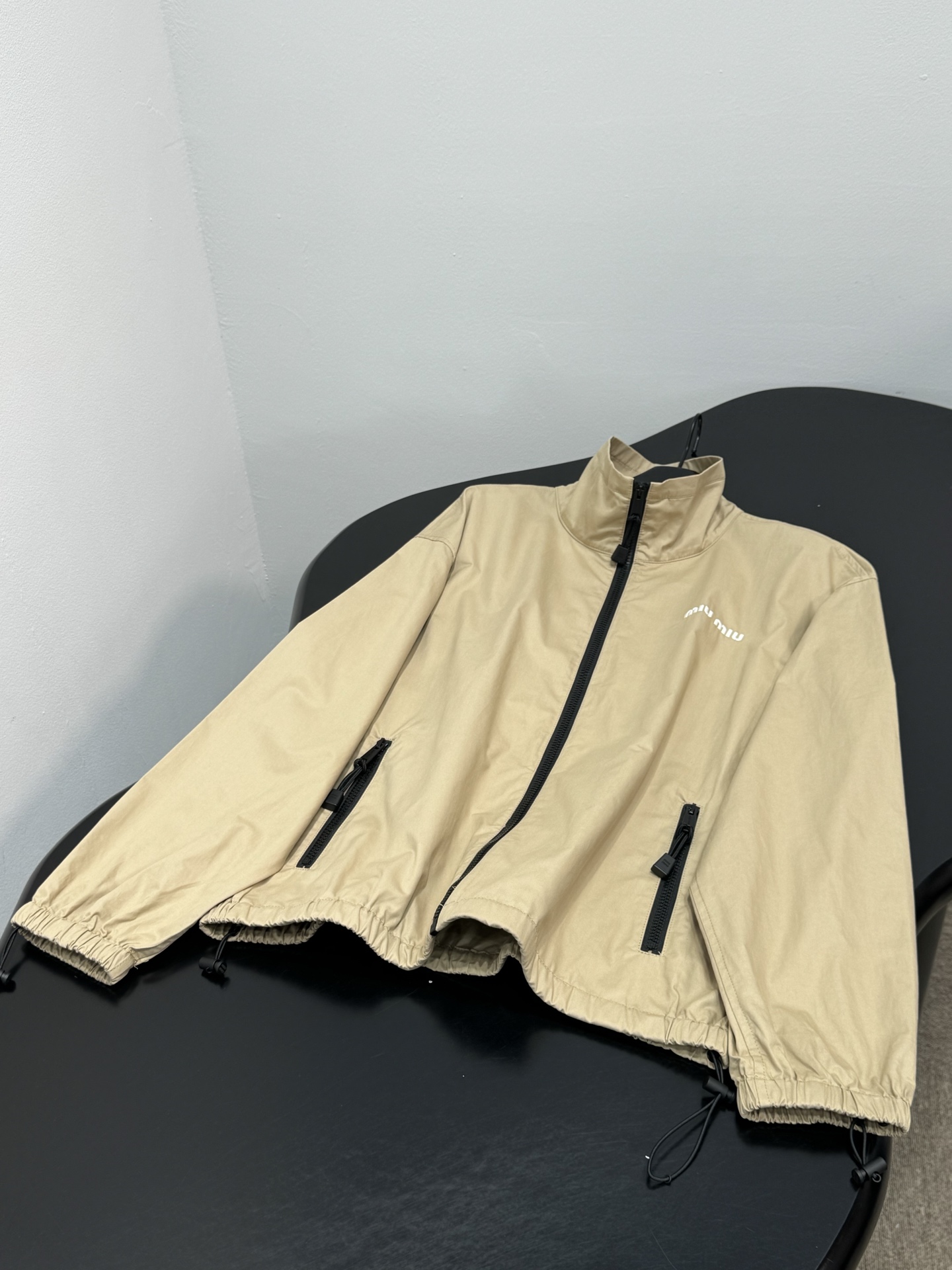 Miu Miu Khaki Zip-Up Tracksuit Set
