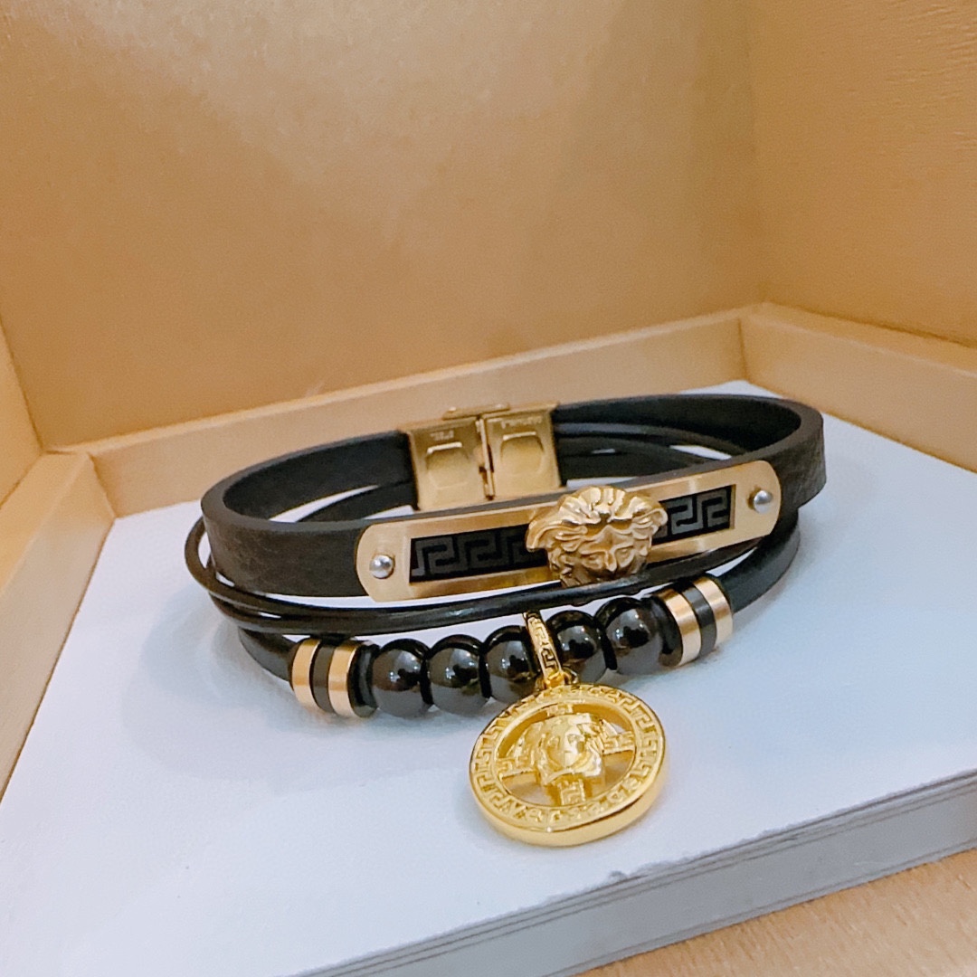 Versace Joyas Pulsera Cuero de vaca