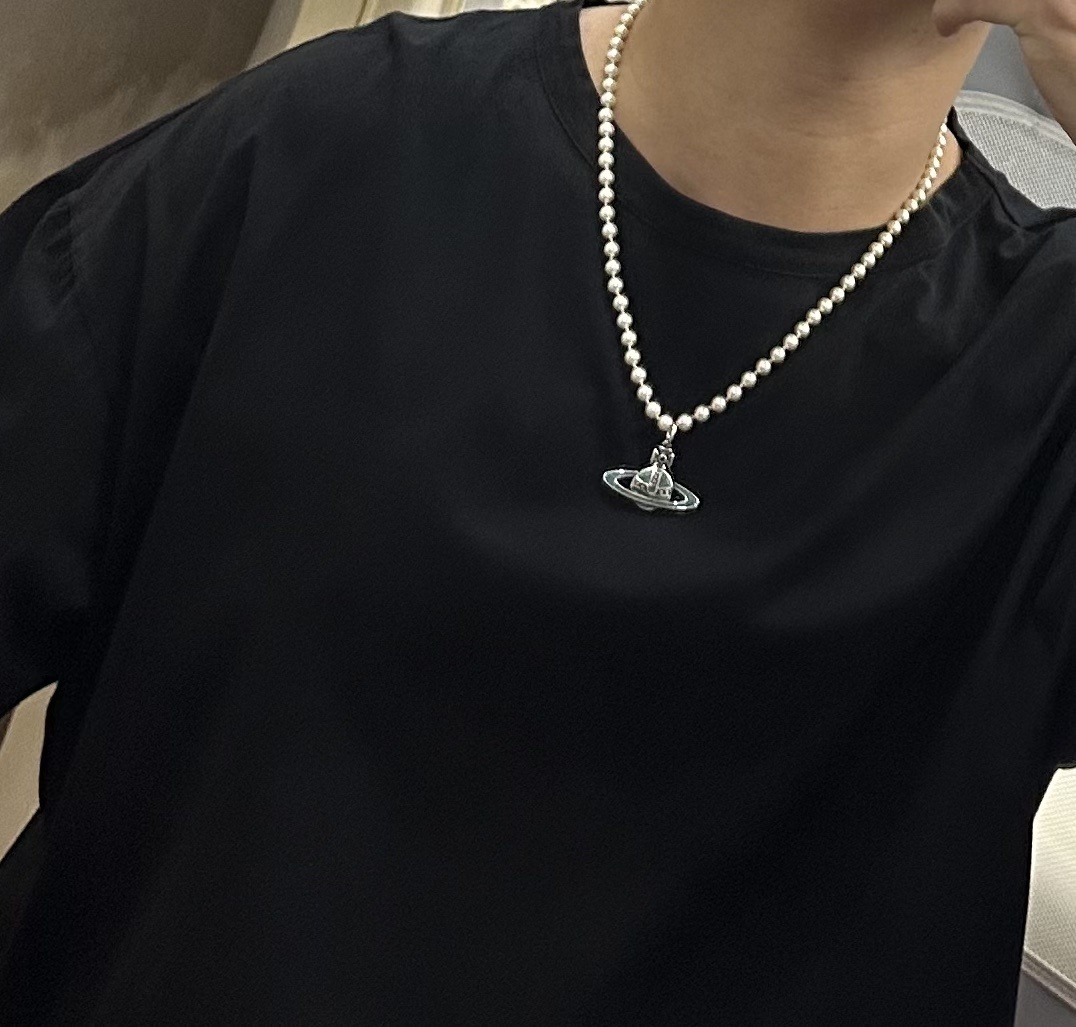 高品质经典大土星项链男女同款60cm项链viviennewestwood西太后土星珍珠项链!英国时装设计