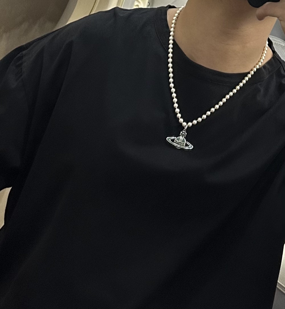 高品质经典大土星项链男女同款60cm项链viviennewestwood西太后土星珍珠项链!英国时装设计