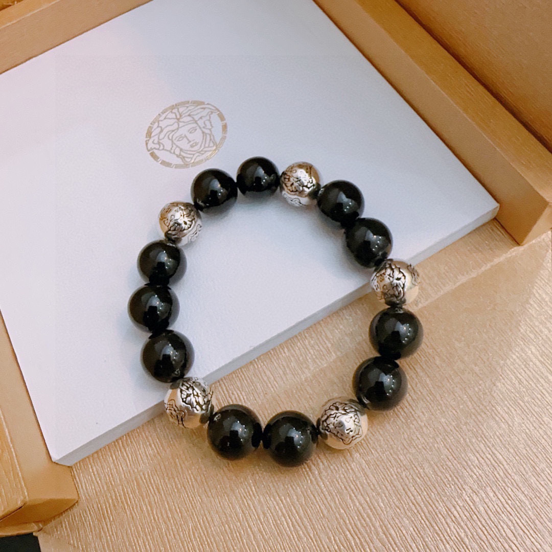 Chul-Medusamanau Crystal Chain Bracelet: Unisex Retro Silver Fashion with Handmade Touches - 图片 3