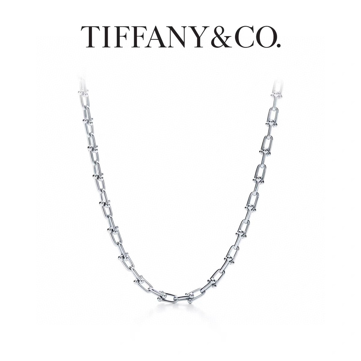 💰280  蒂芙尼项链🩵 TIFFNY&CO. 专柜精工银版本 明星同款 复古做旧风 原版复刻 纯手工打造 ～正品开模💝潮流时尚必备 男女均可佩戴 情侣款同款 摇滚朋克银风格  潮流百搭 官网同款💯（60cm）