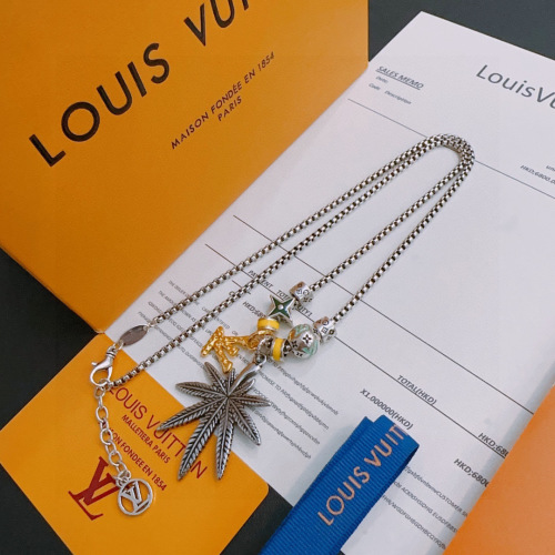 Louis Vuitton Silver-Tone Chain Necklace with Charms, 60cm Length 1 Louis Vuitton Silver-Tone Chain Necklace with Charms, 60cm Length