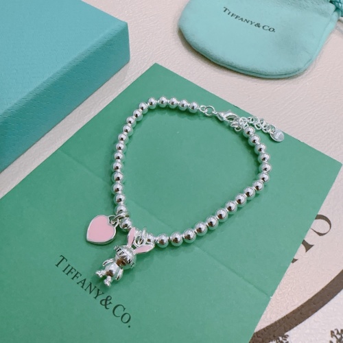Tiffany & Co. Silver Bead Bracelet with Bunny and Heart Charm 1 Tiffany & Co. Silver Bead Bracelet with Bunny and Heart Charm