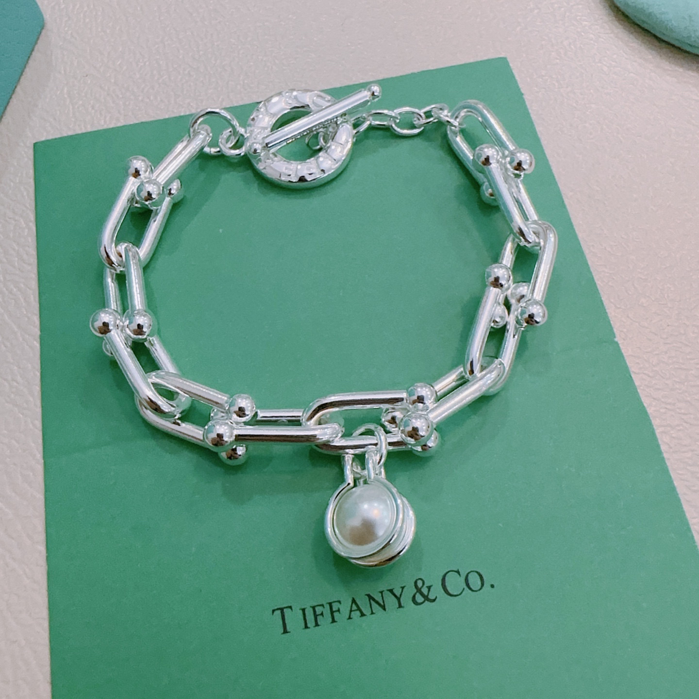   蒂芙尼手链🩵 TIFFNY&CO. 专柜精工银版本   明星同款 复古做旧风 原版复刻 纯手工打造 