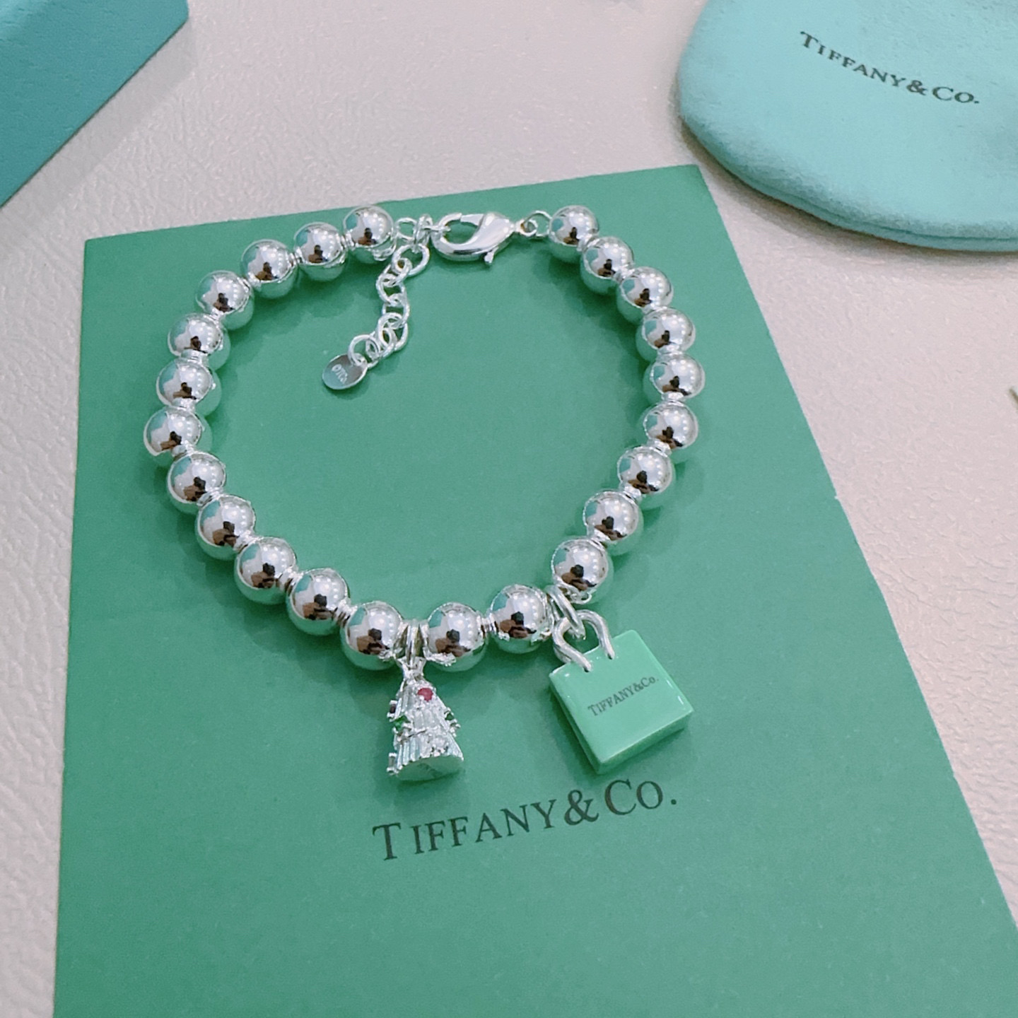   蒂芙尼手链🩵 TIFFNY&CO. 专柜精工银版本   明星同款 复古做旧风 原版复刻 纯手工打造 